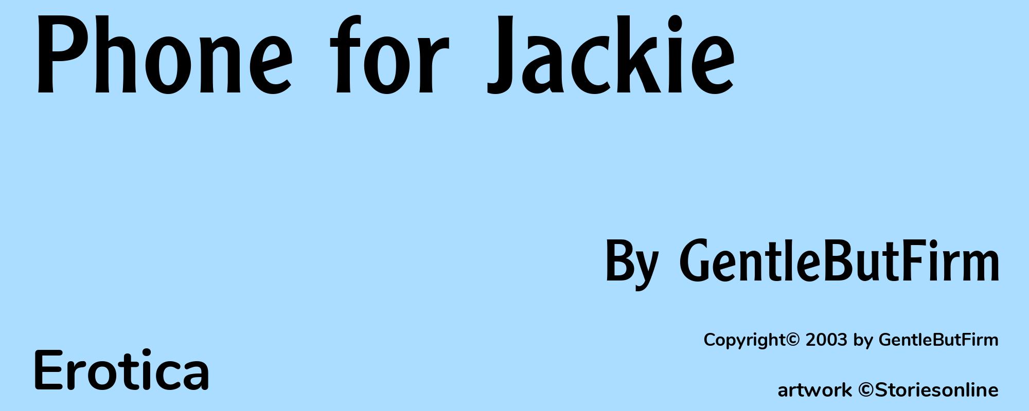 Phone for Jackie - Cover