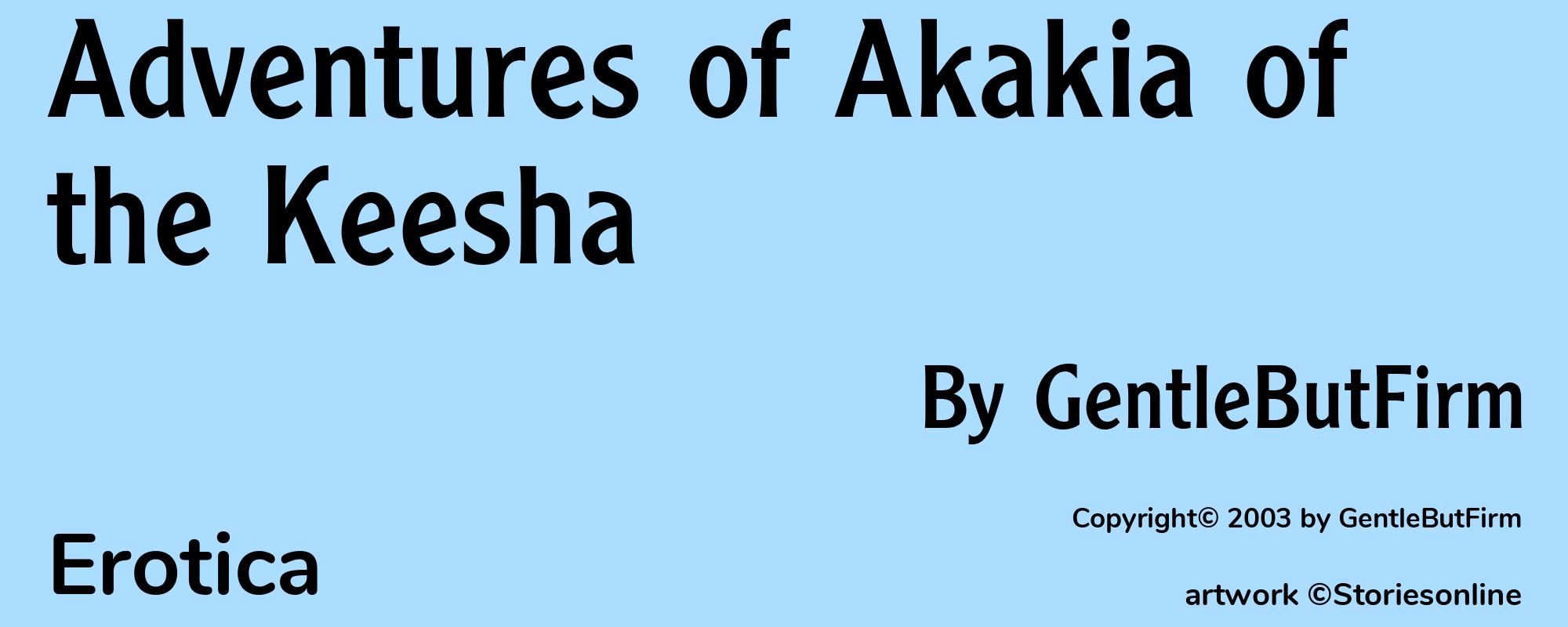 Adventures of Akakia of the Keesha - Cover