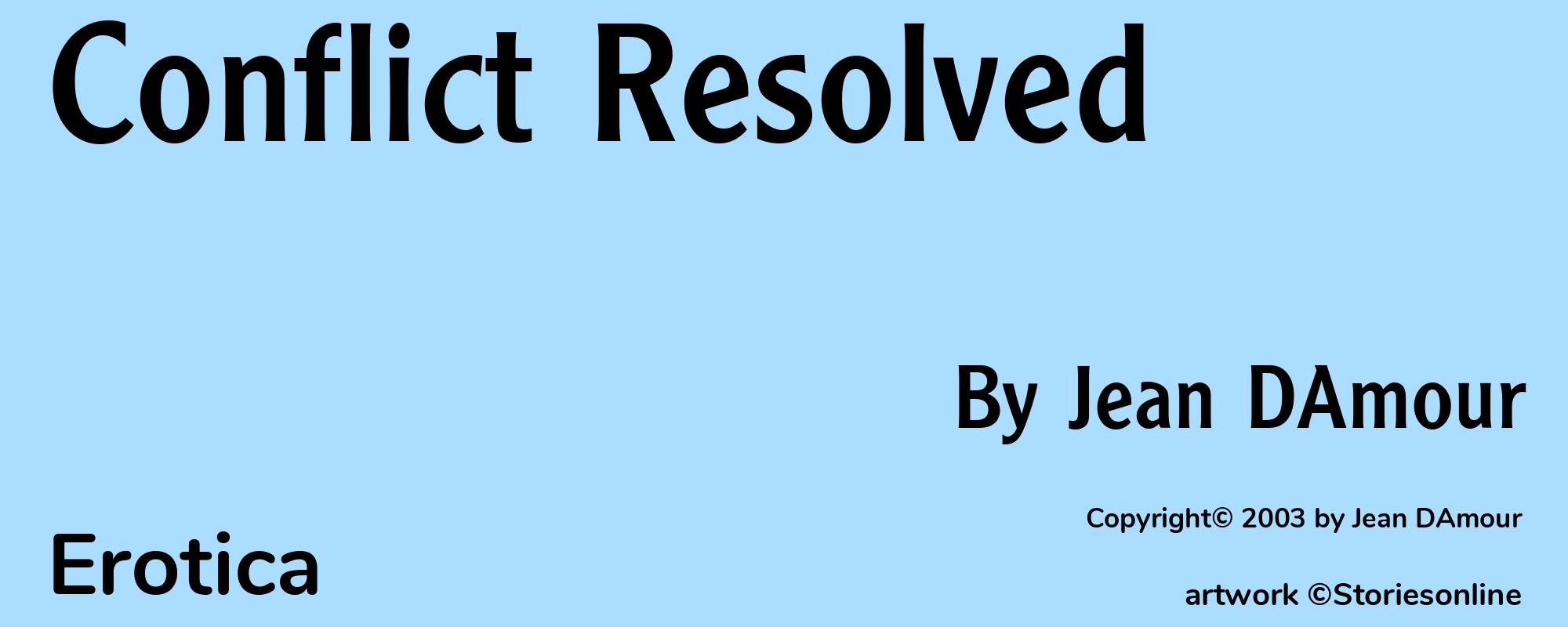 Conflict Resolved - Cover