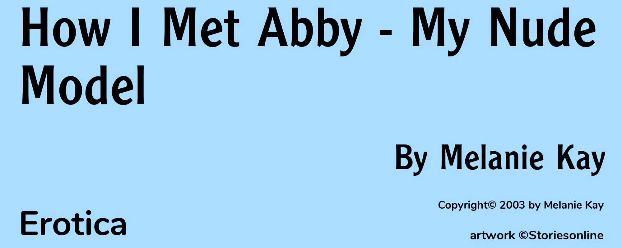 How I Met Abby - My Nude Model - Cover