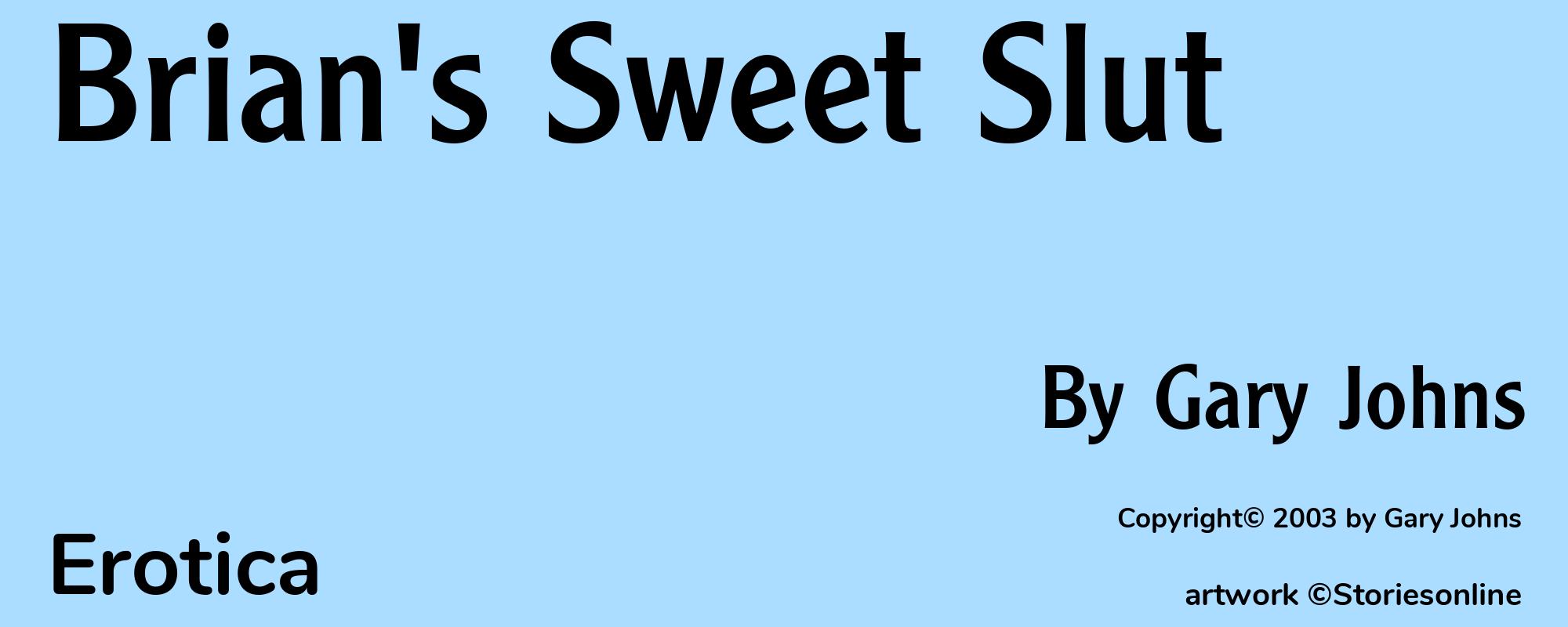 Brian's Sweet Slut - Cover