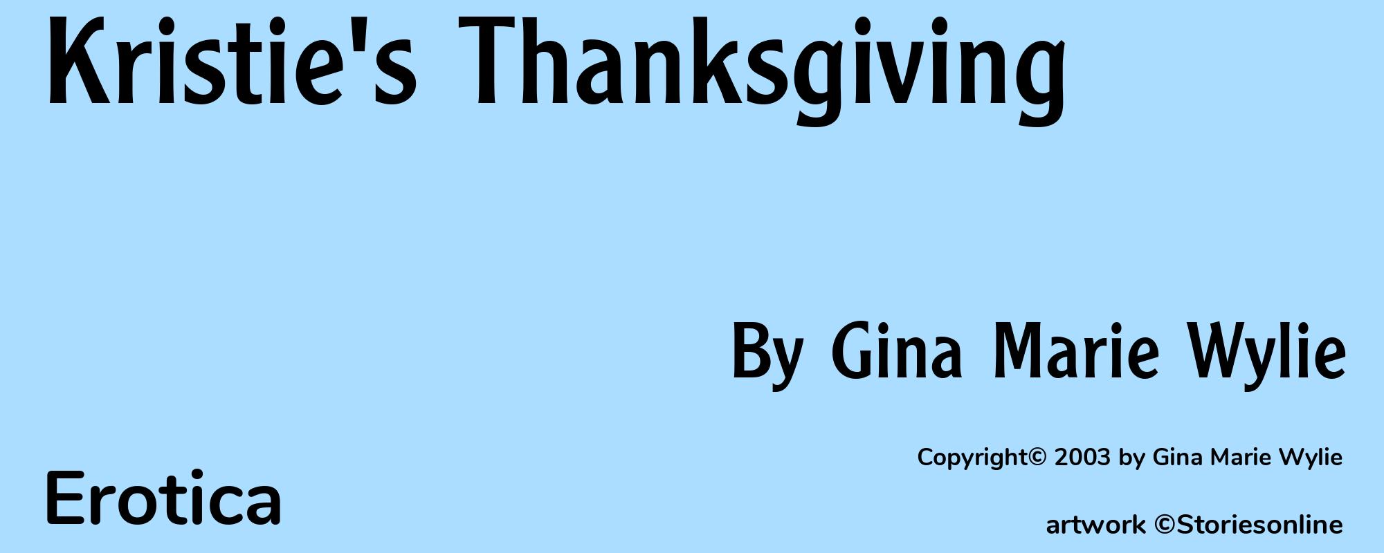 Kristie's Thanksgiving - Cover