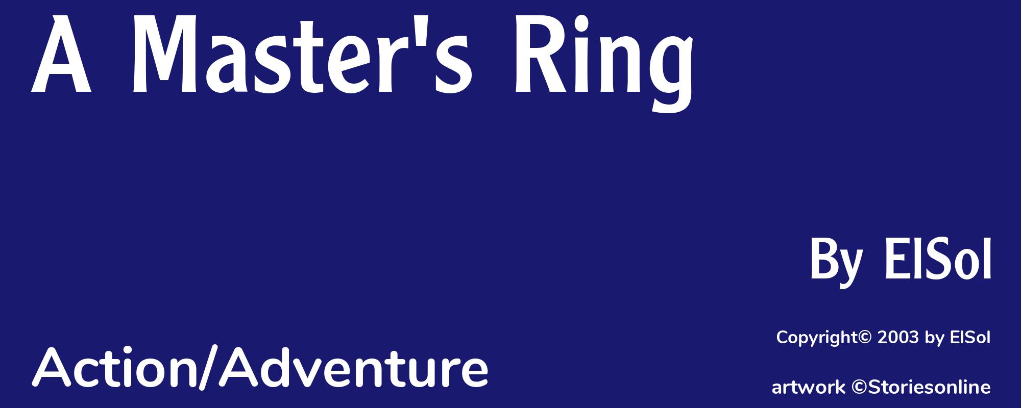 A Master's Ring - Cover