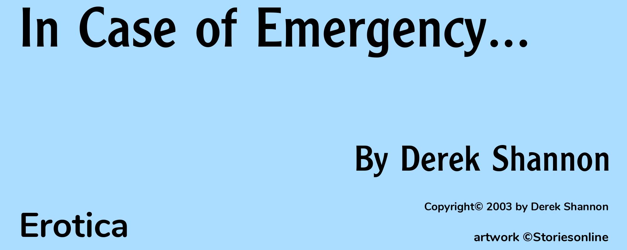 In Case of Emergency... - Cover