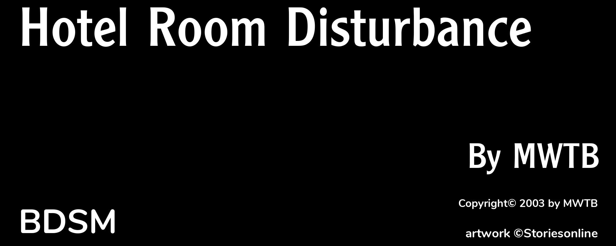 Hotel Room Disturbance - Cover
