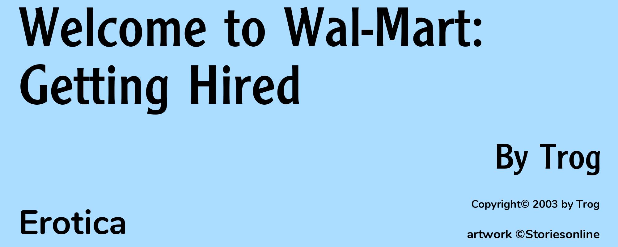 Welcome to Wal-Mart: Getting Hired - Cover