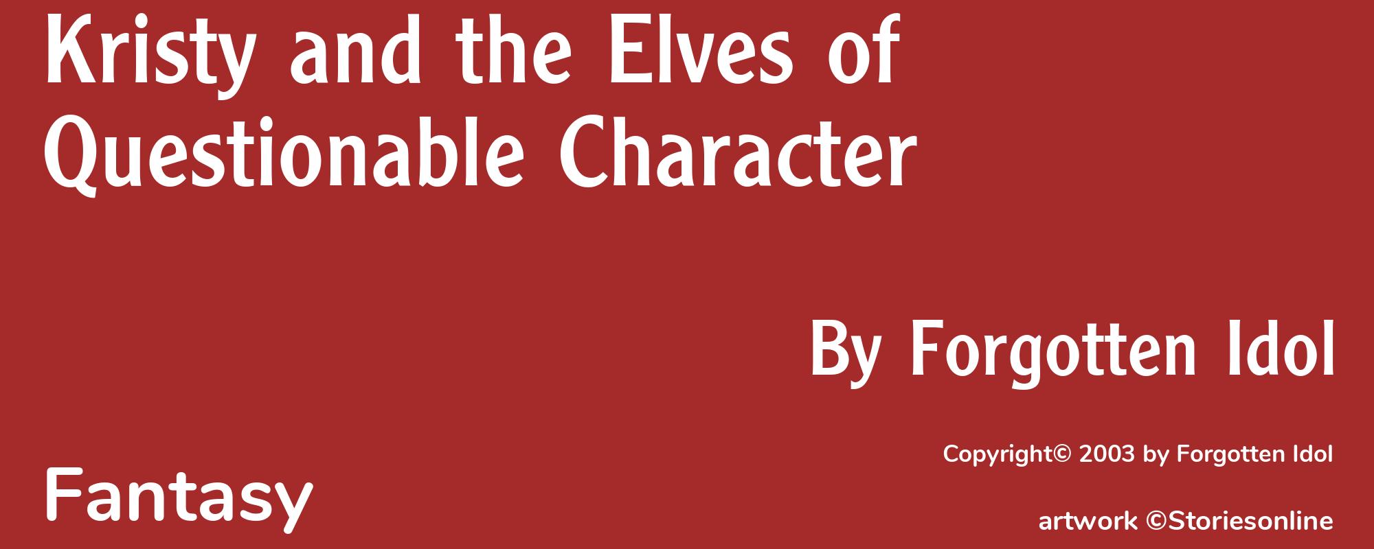 Kristy and the Elves of Questionable Character - Cover