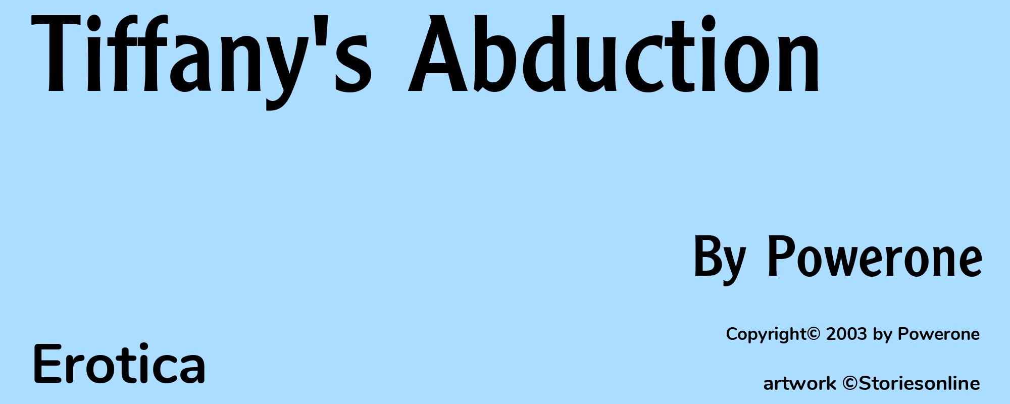 Tiffany's Abduction - Cover