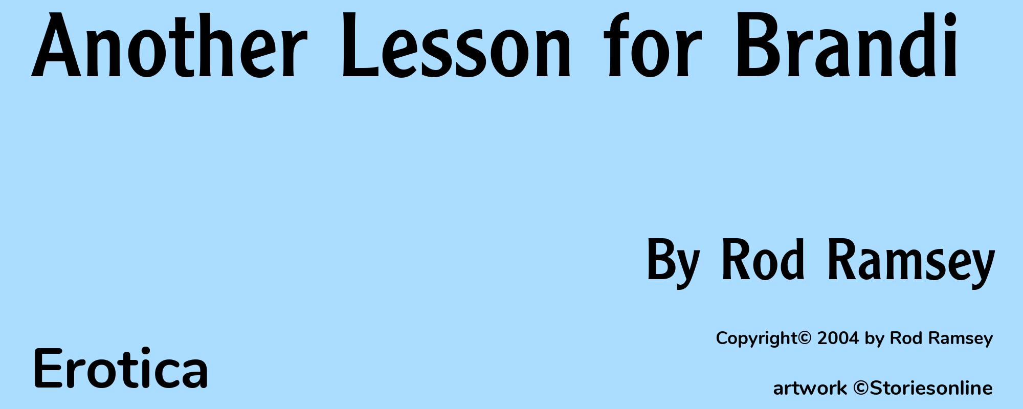 Another Lesson for Brandi - Cover
