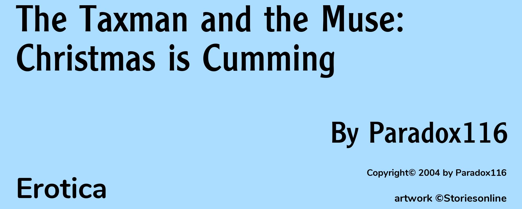 The Taxman and the Muse: Christmas is Cumming - Cover