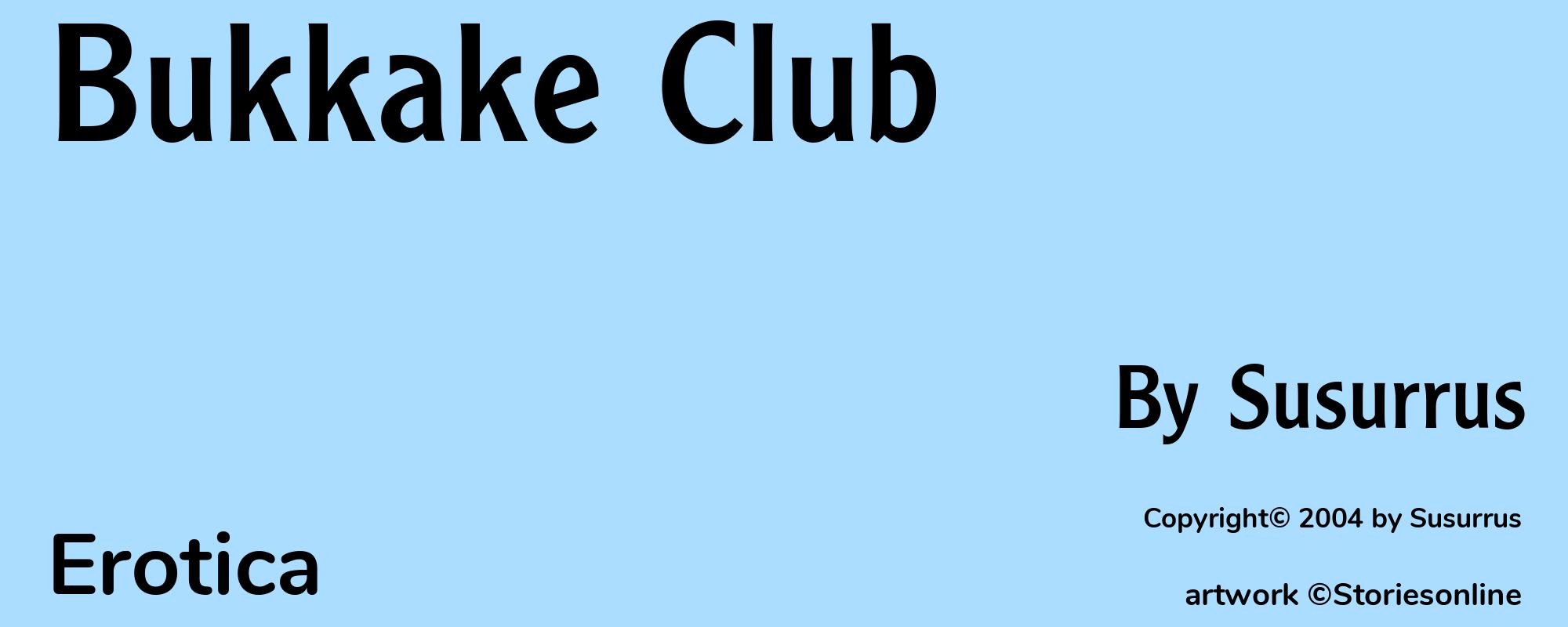Bukkake Club - Cover