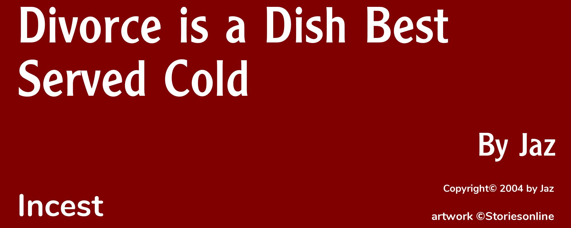 Divorce is a Dish Best Served Cold - Cover