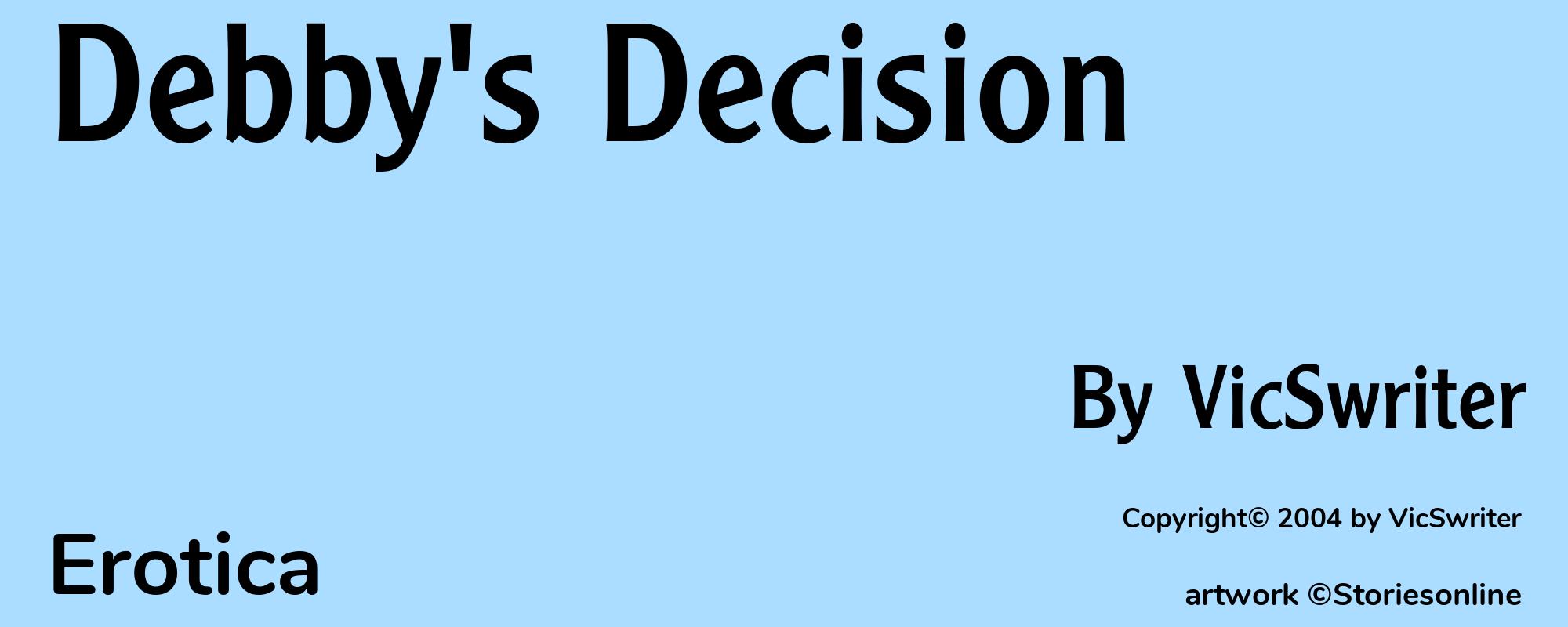 Debby's Decision - Cover