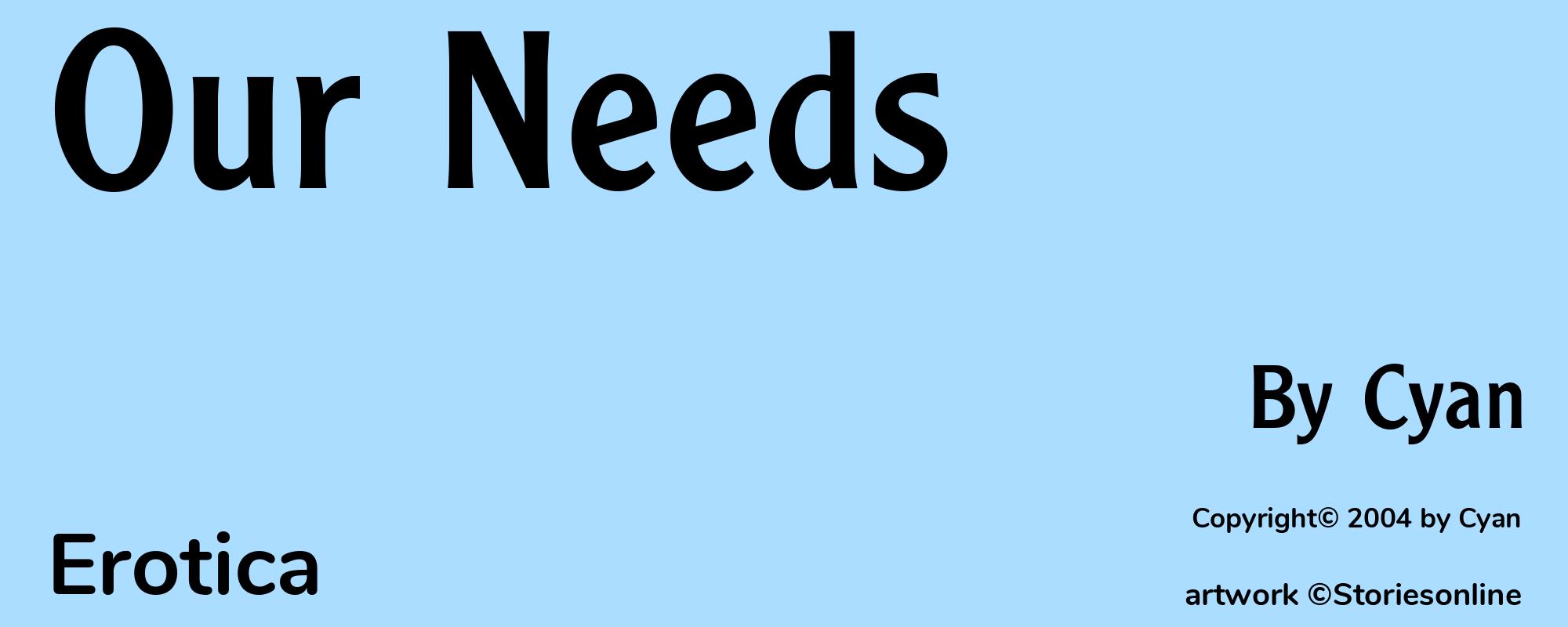 Our Needs - Cover