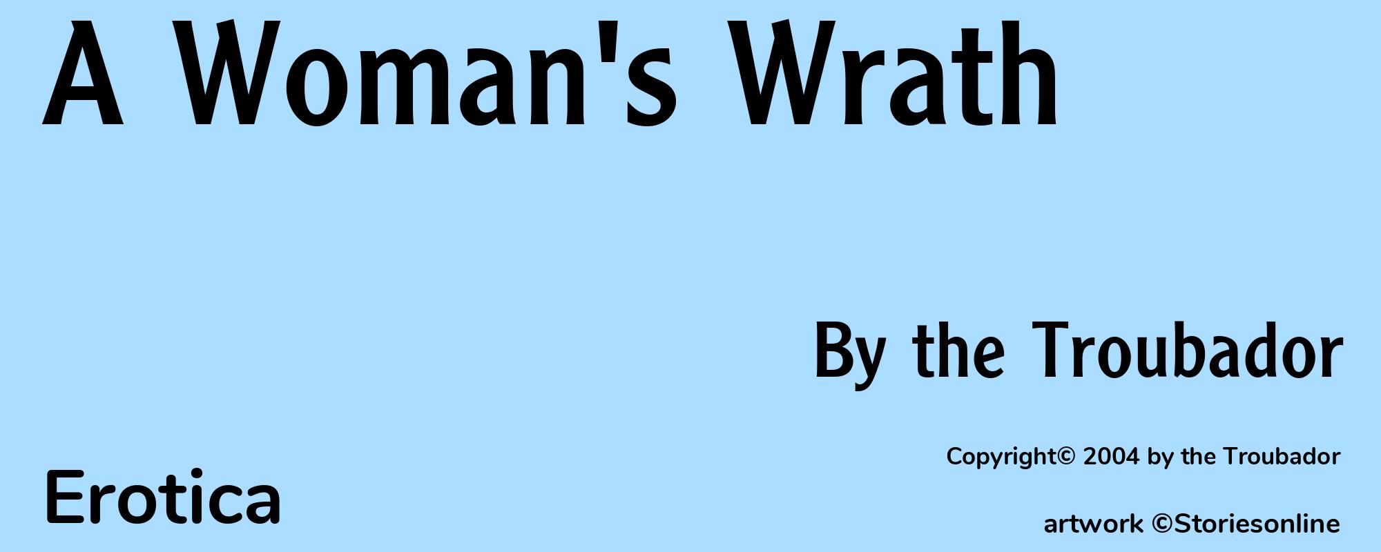 A Woman's Wrath - Cover