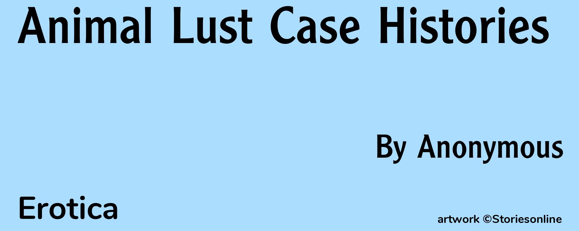 Animal Lust Case Histories - Cover