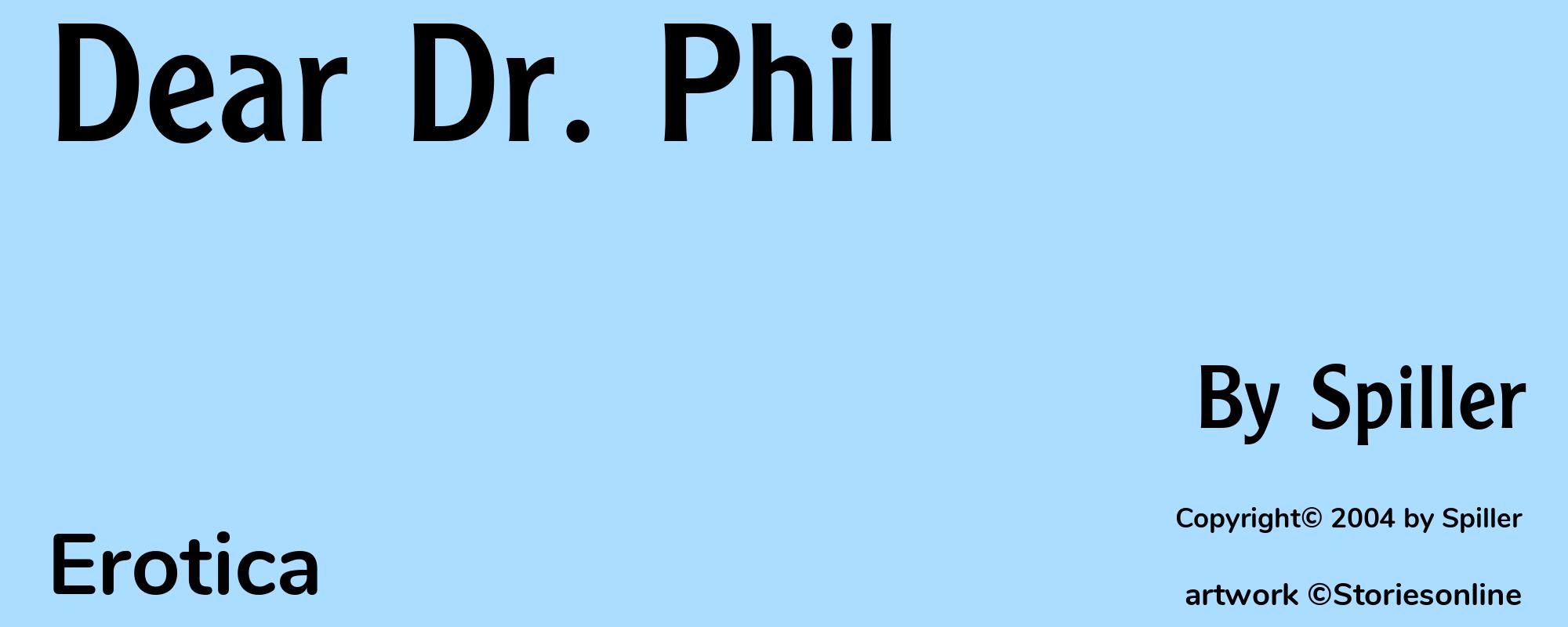 Dear Dr. Phil - Cover