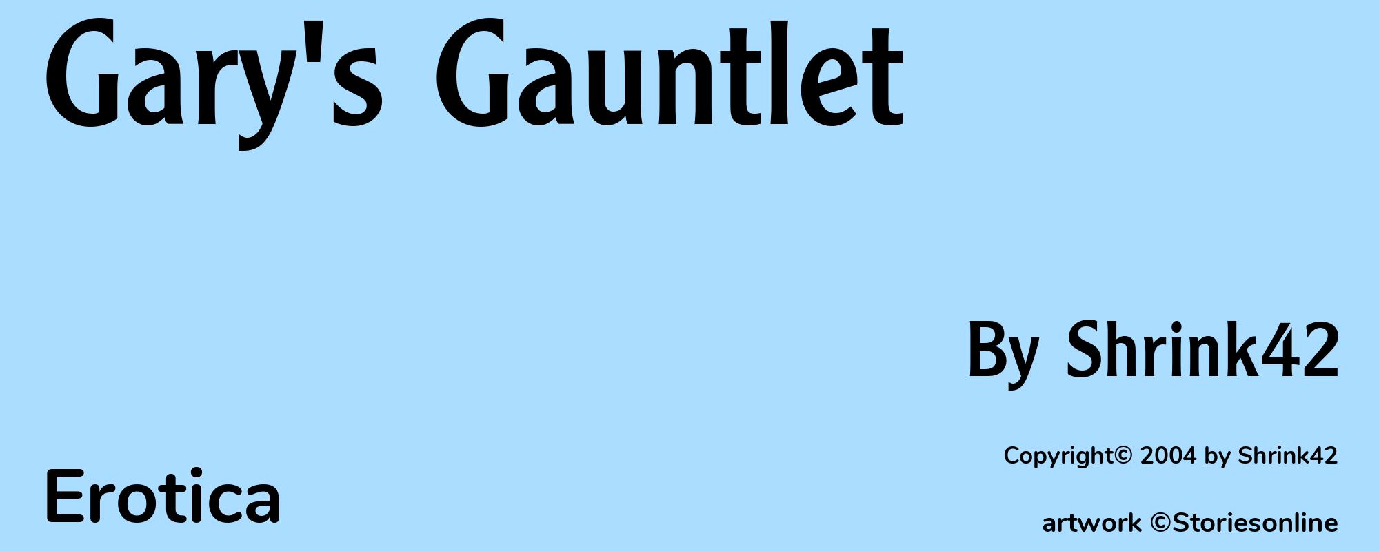 Gary's Gauntlet - Cover