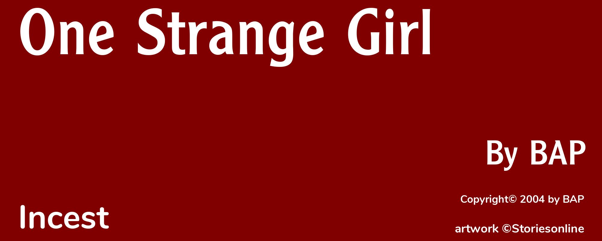 One Strange Girl - Cover