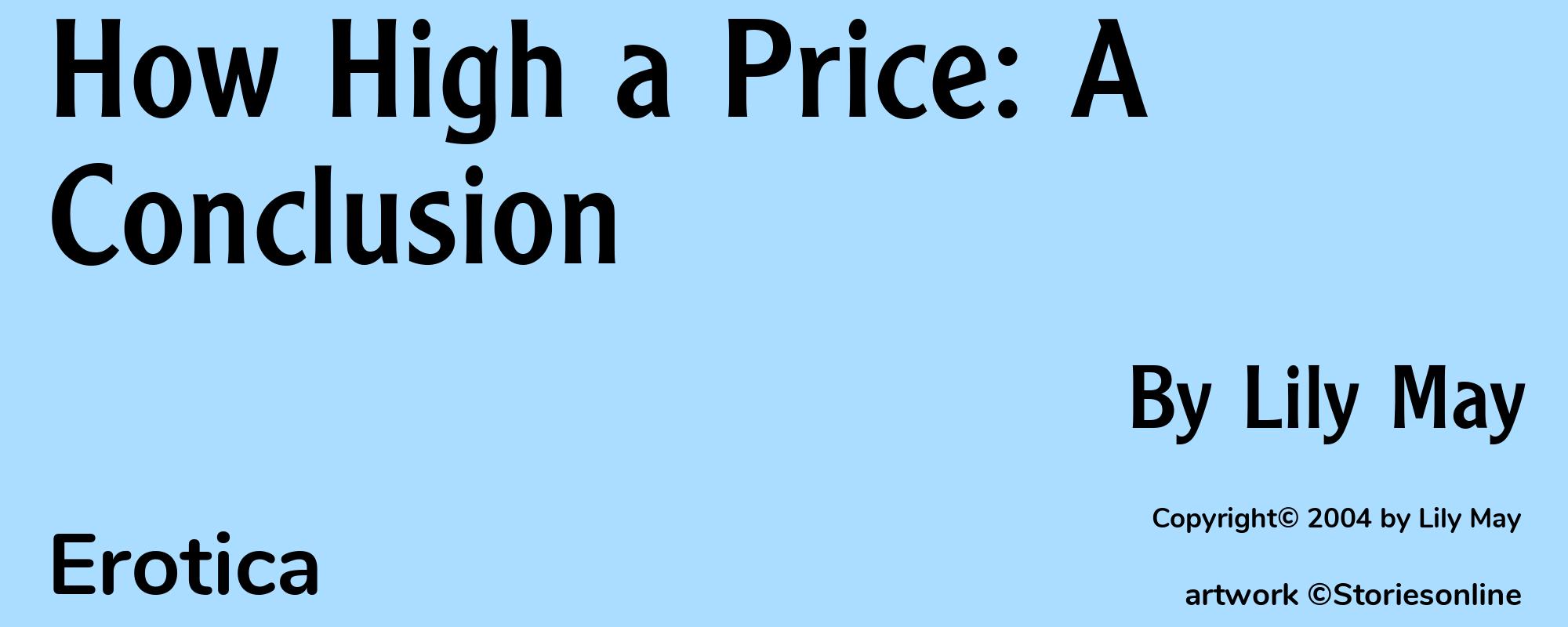 How High a Price: A Conclusion - Cover