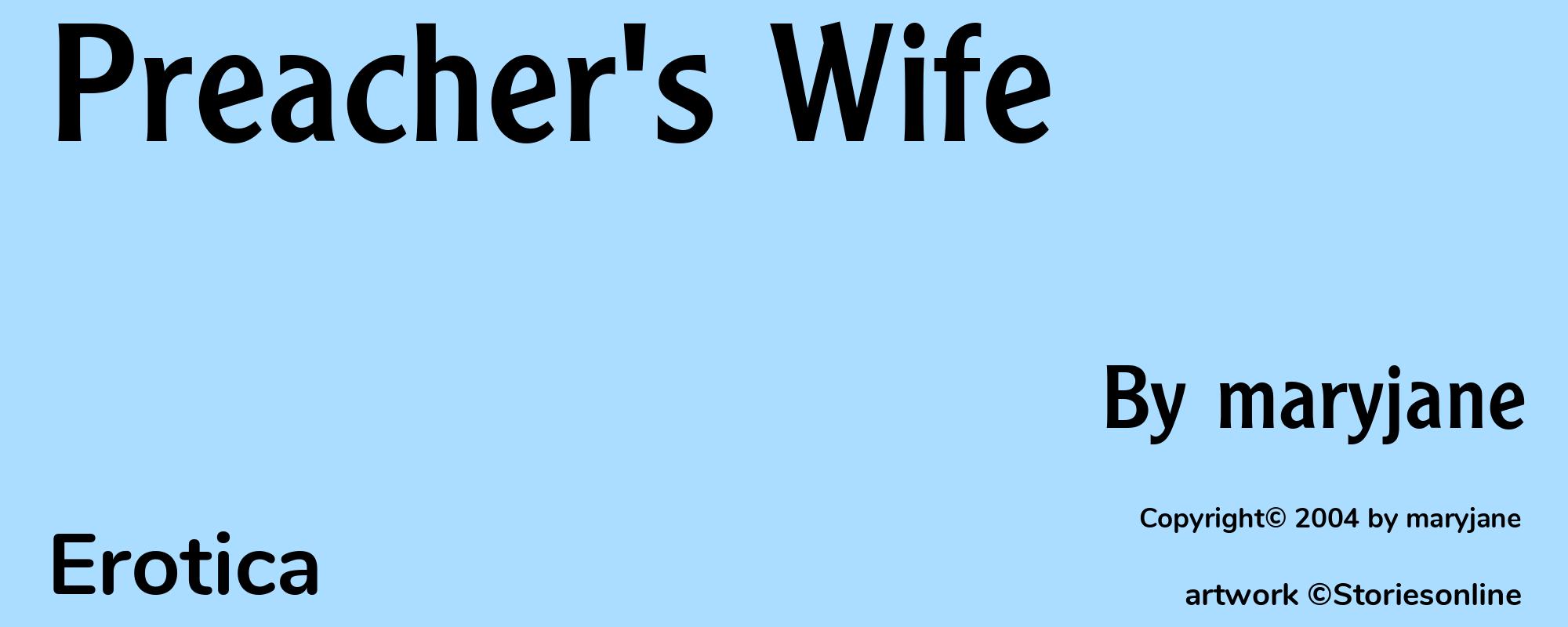 Preacher's Wife - Cover