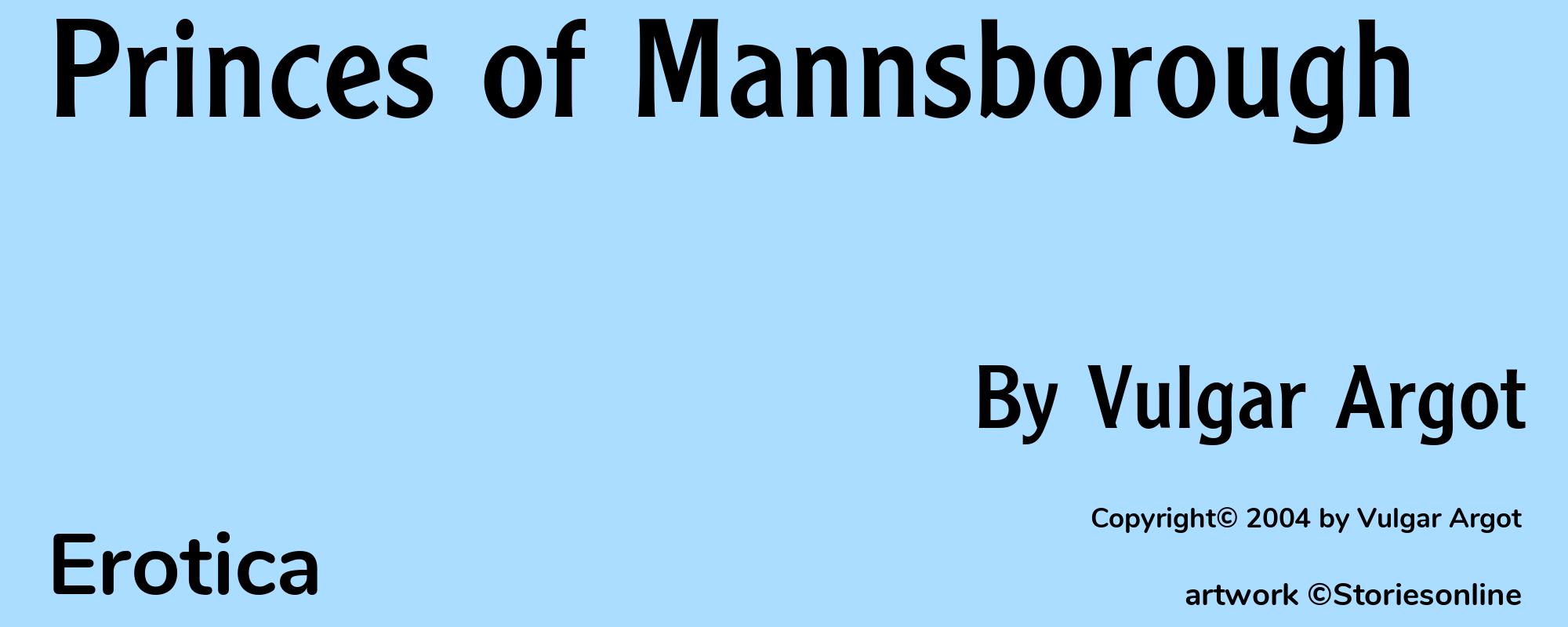 Princes of Mannsborough - Cover