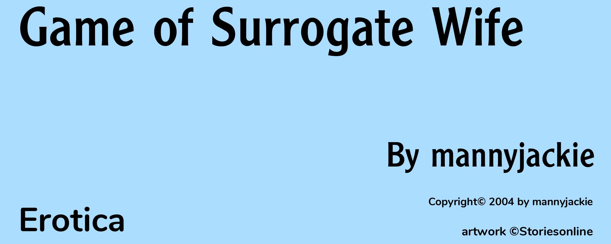 Game of Surrogate Wife - Cover