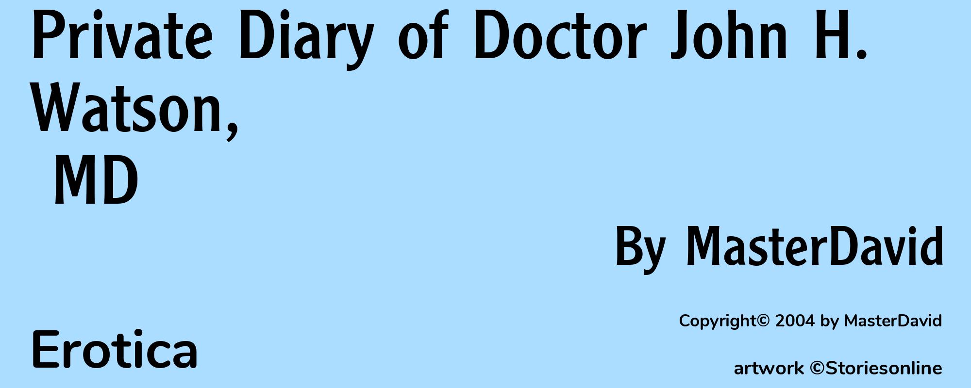 Private Diary of Doctor John H. Watson, MD - Cover