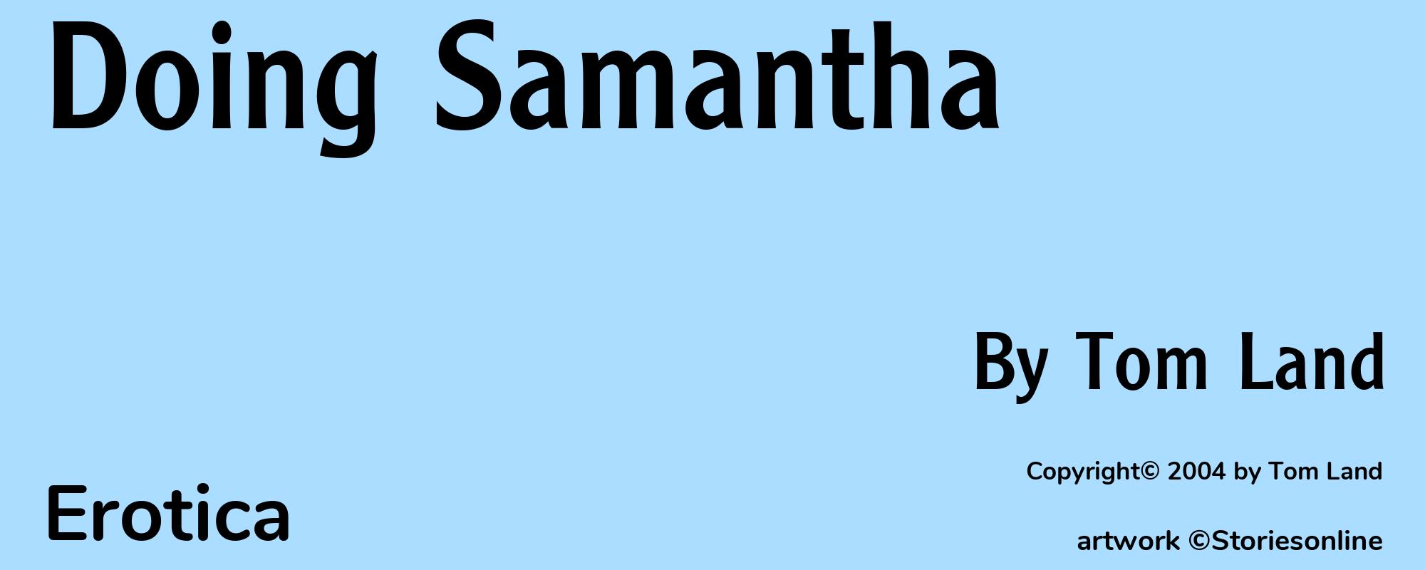 Doing Samantha - Cover