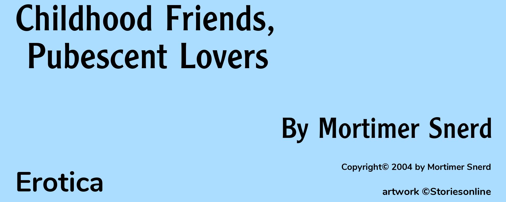 Childhood Friends, Pubescent Lovers - Cover