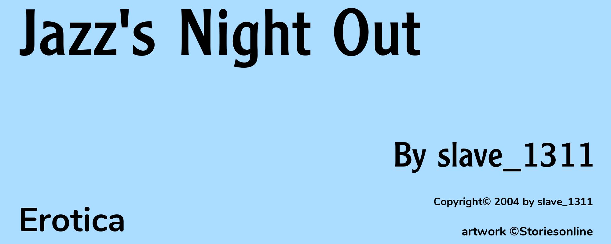 Jazz's Night Out - Cover