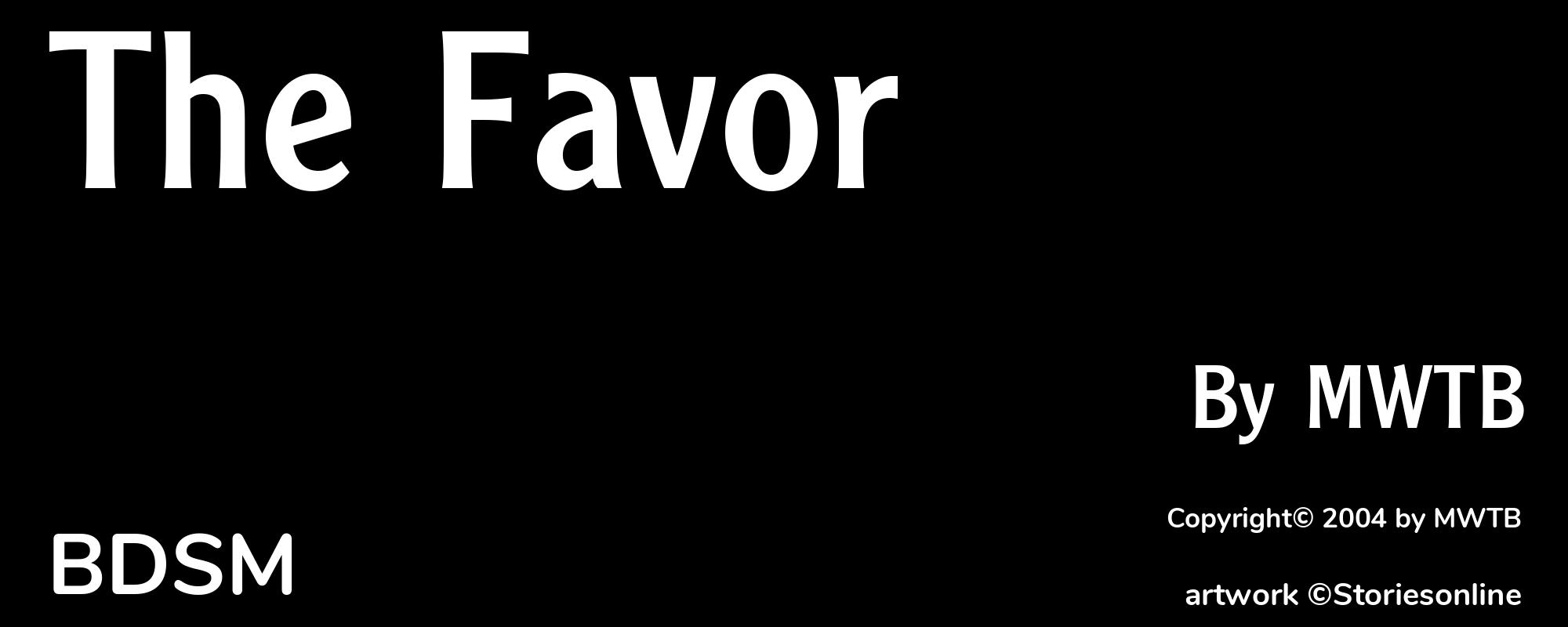 The Favor - Cover