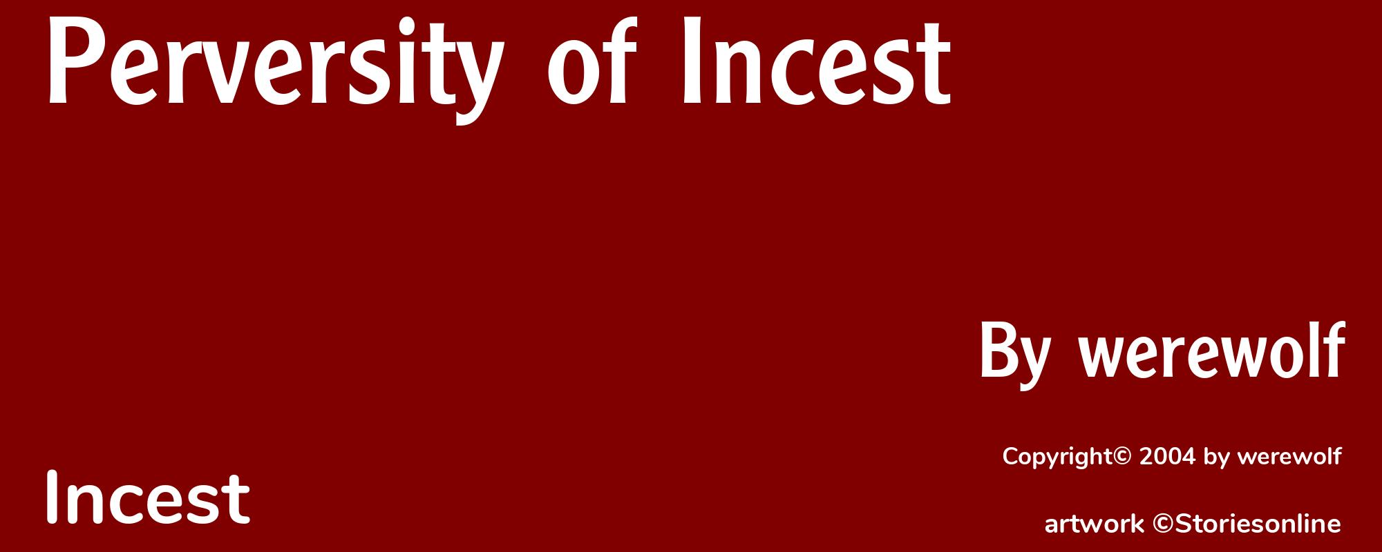Perversity of Incest - Cover