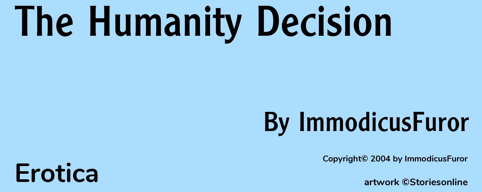 The Humanity Decision - Cover