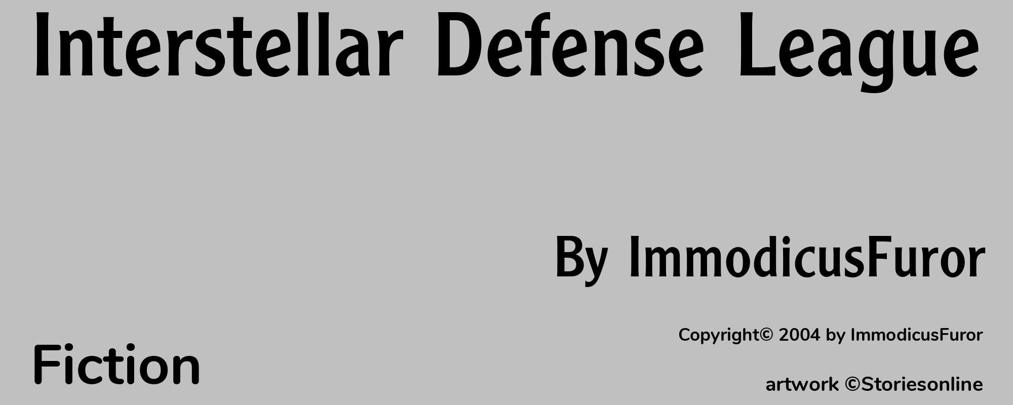 Interstellar Defense League - Cover