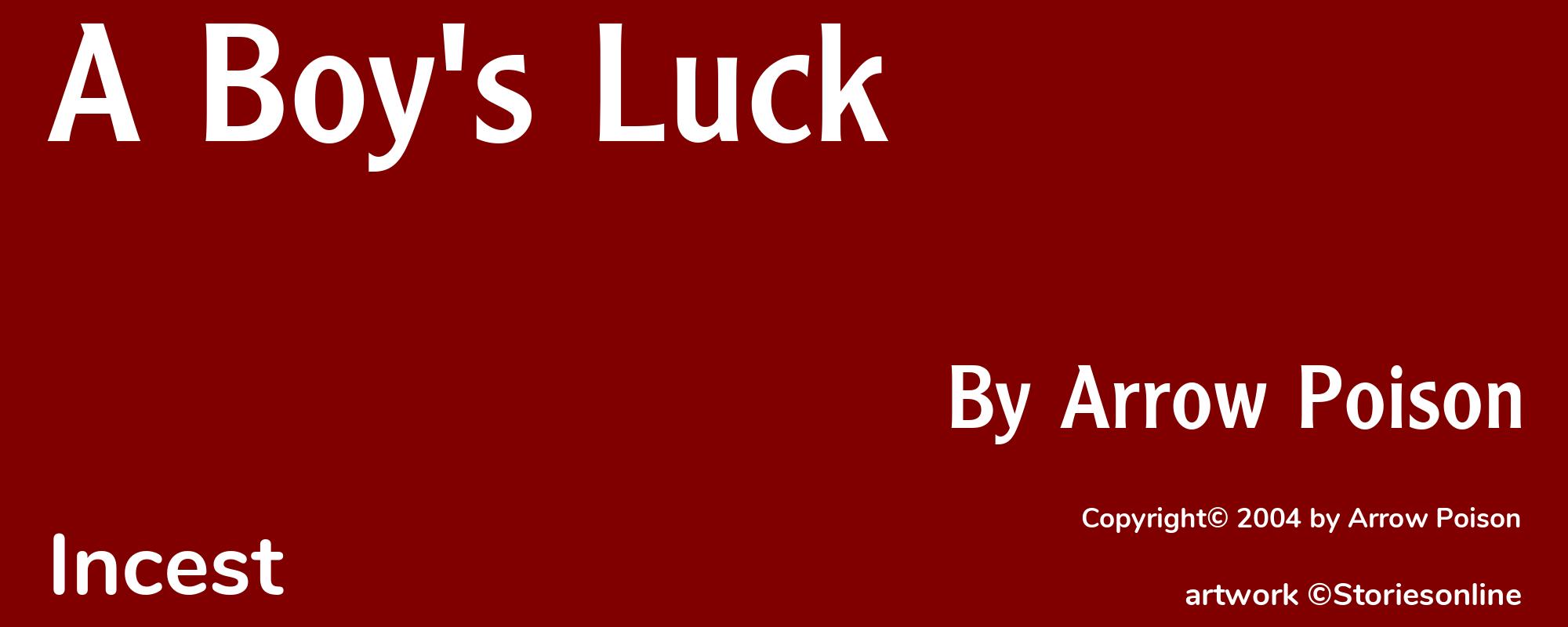 A Boy's Luck - Cover