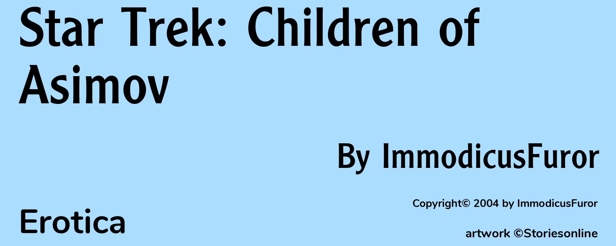 Star Trek: Children of Asimov - Cover