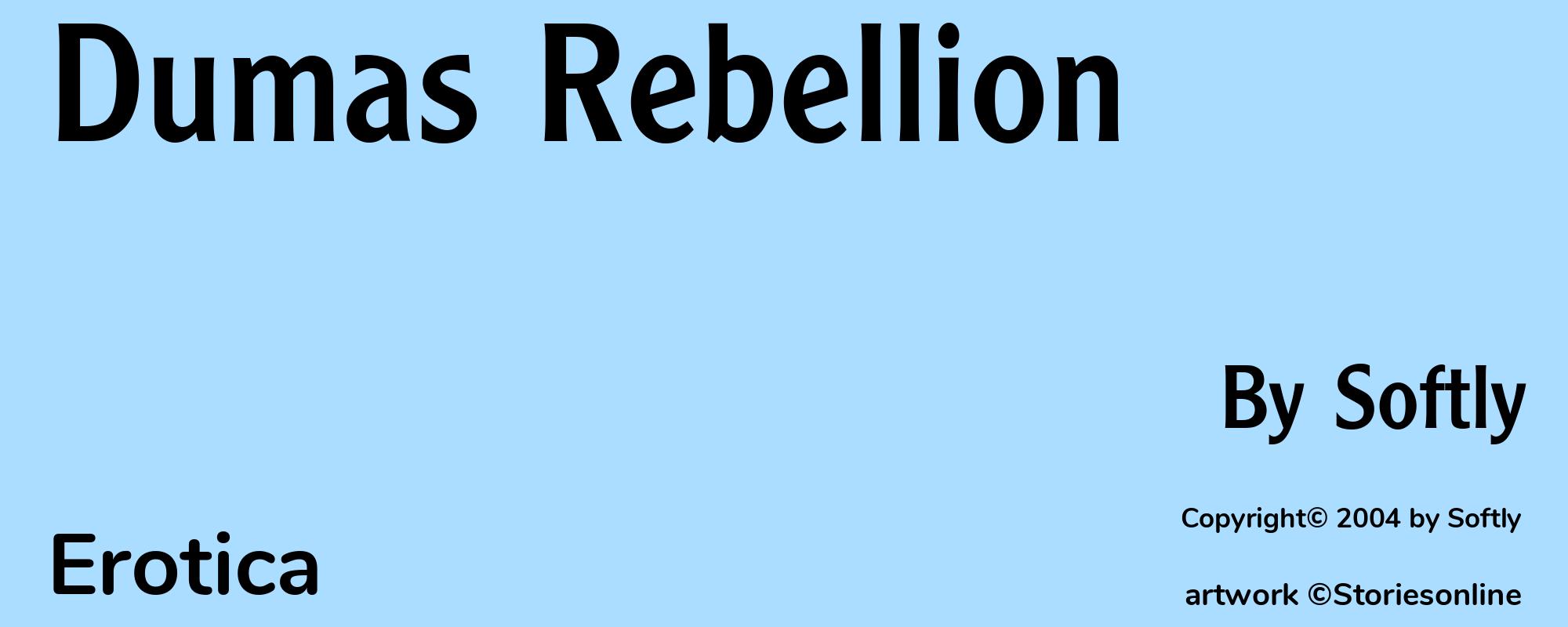 Dumas Rebellion - Cover