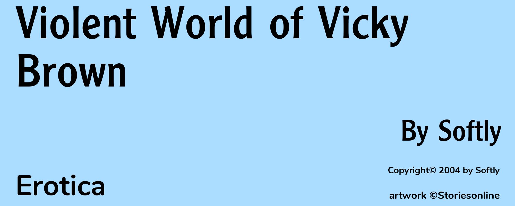 Violent World of Vicky Brown - Cover