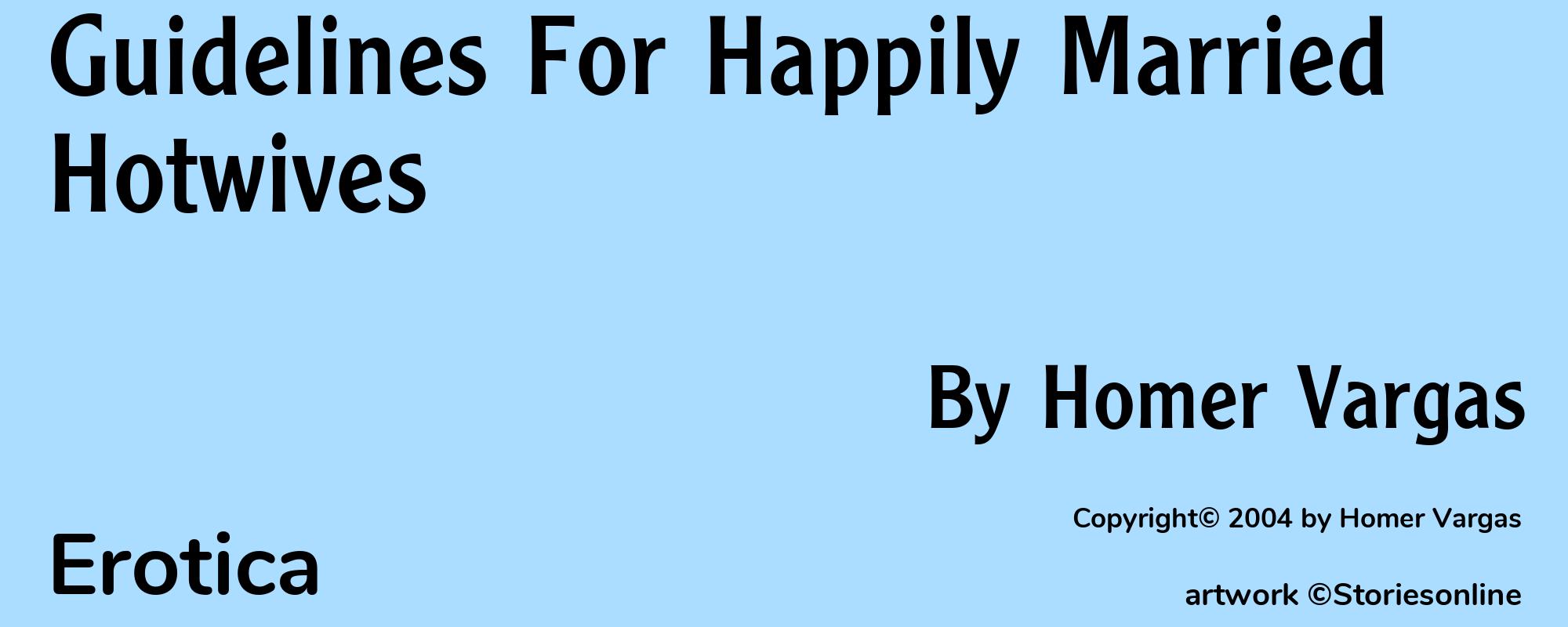 Guidelines For Happily Married Hotwives - Cover