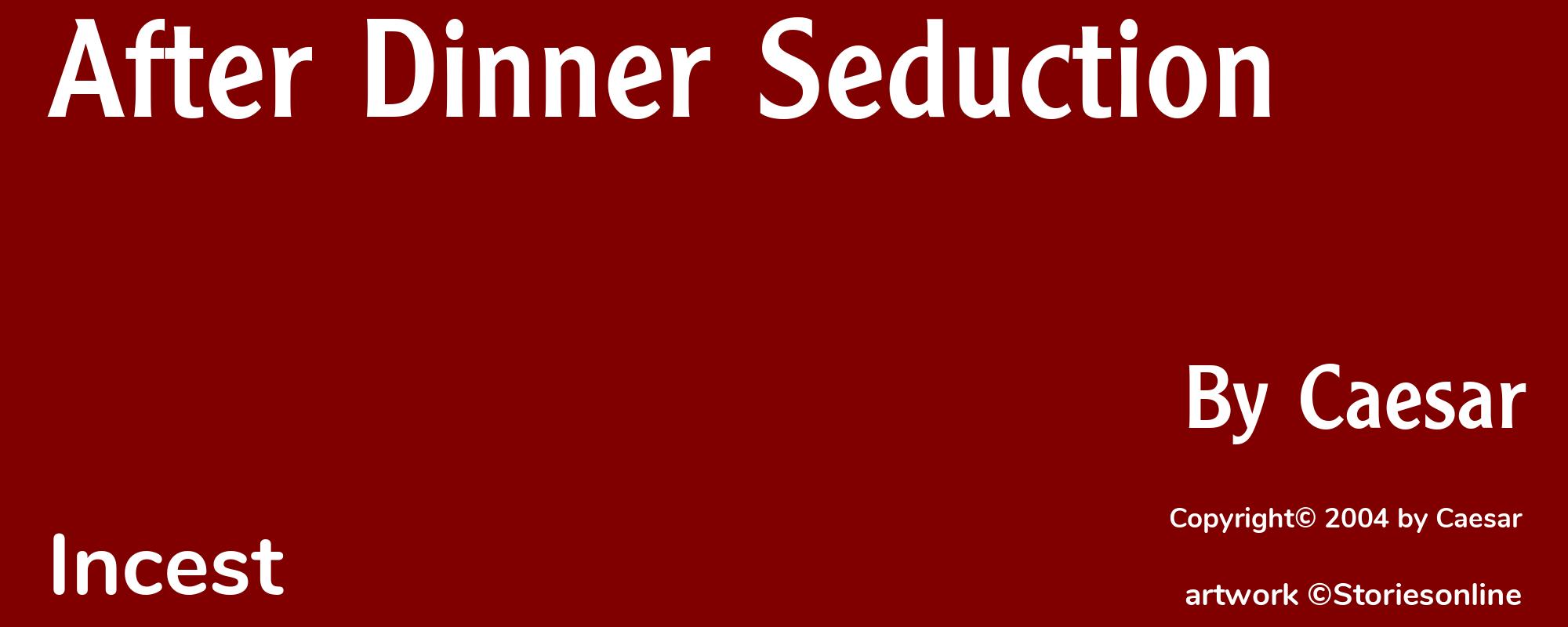 After Dinner Seduction - Cover
