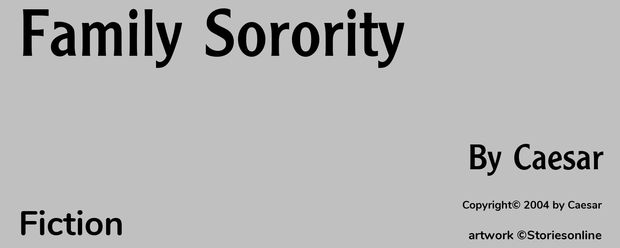 Family Sorority - Cover