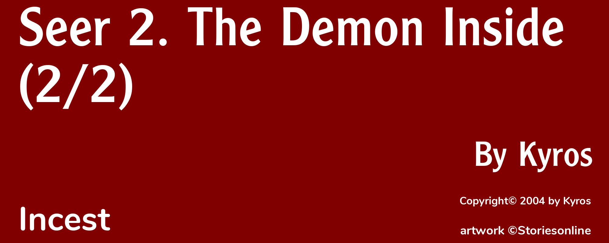 Seer 2. The Demon Inside (2/2) - Cover