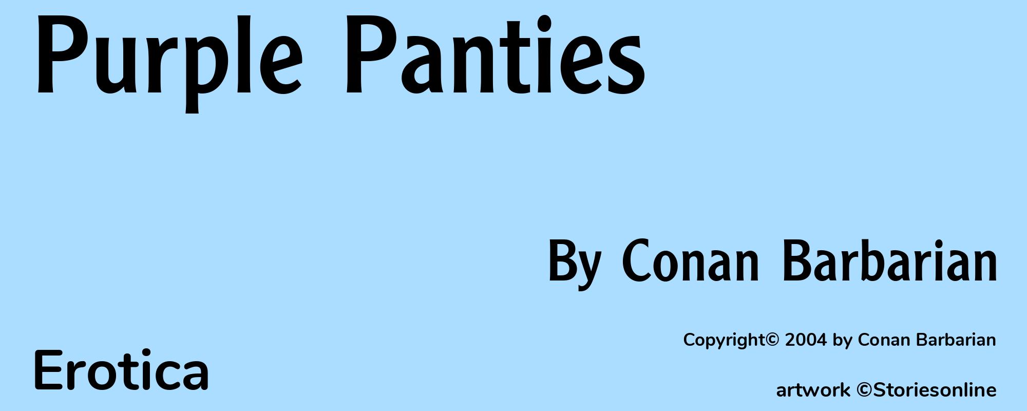 Purple Panties - Cover