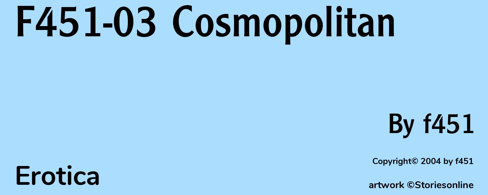 F451-03 Cosmopolitan - Cover