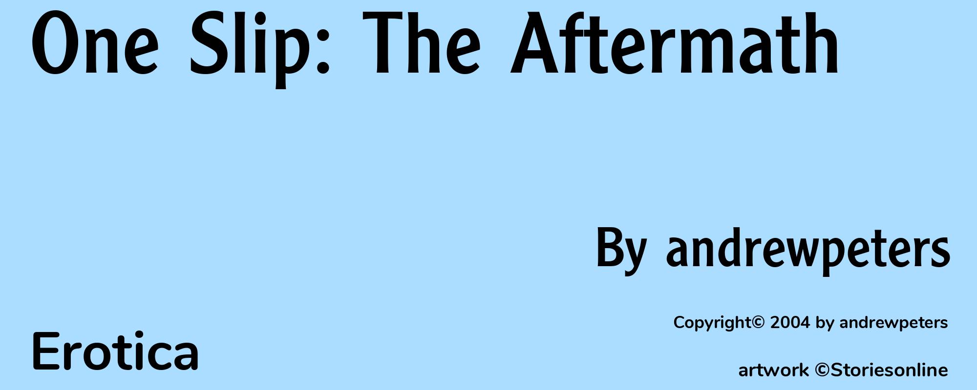 One Slip: The Aftermath - Cover