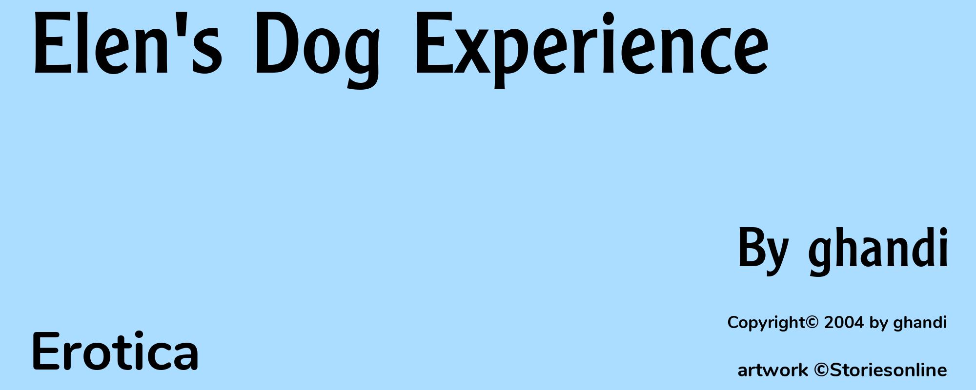 Elen's Dog Experience - Cover