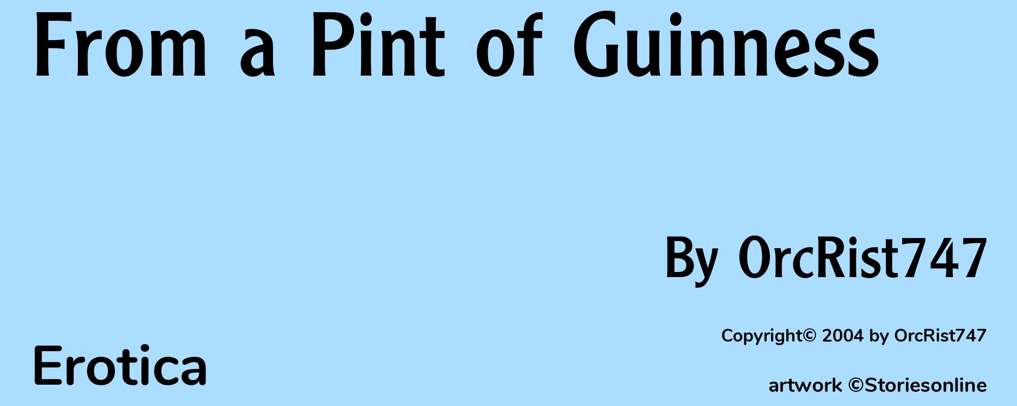 From a Pint of Guinness - Cover