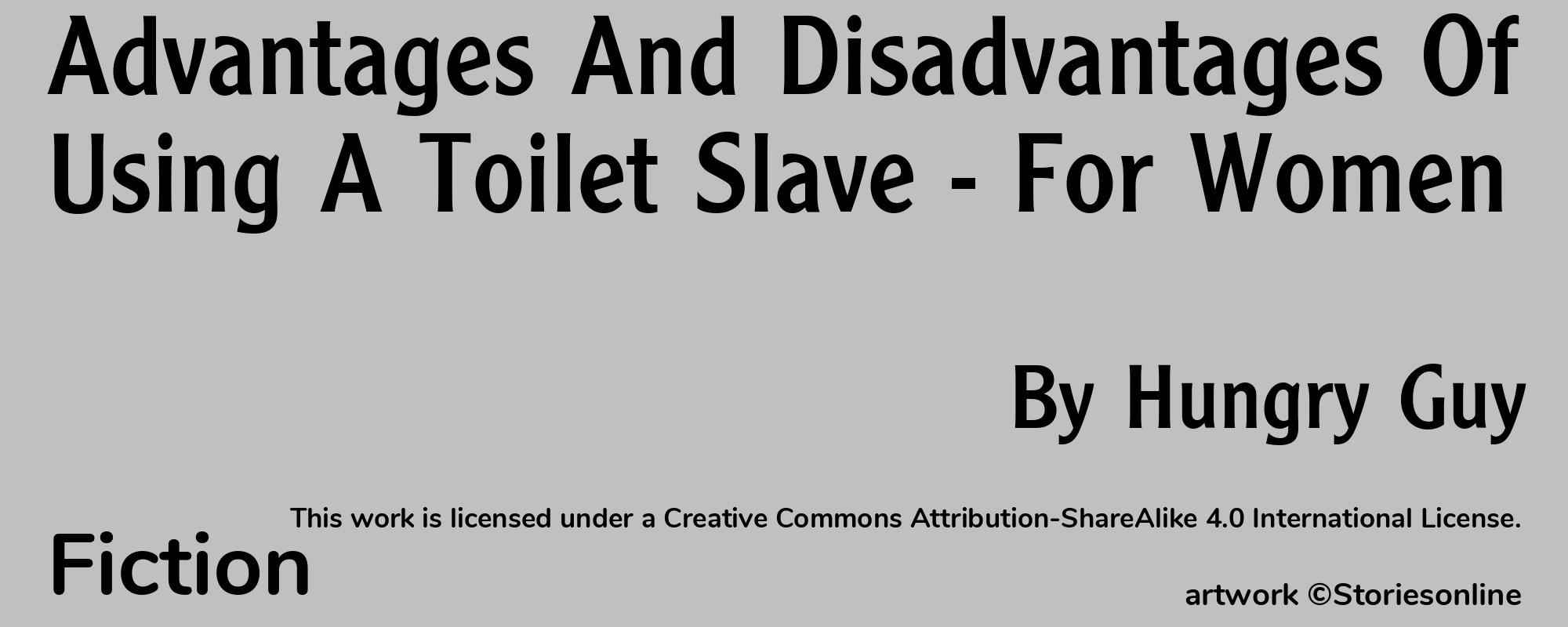Advantages And Disadvantages Of Using A Toilet Slave - For Women - Cover