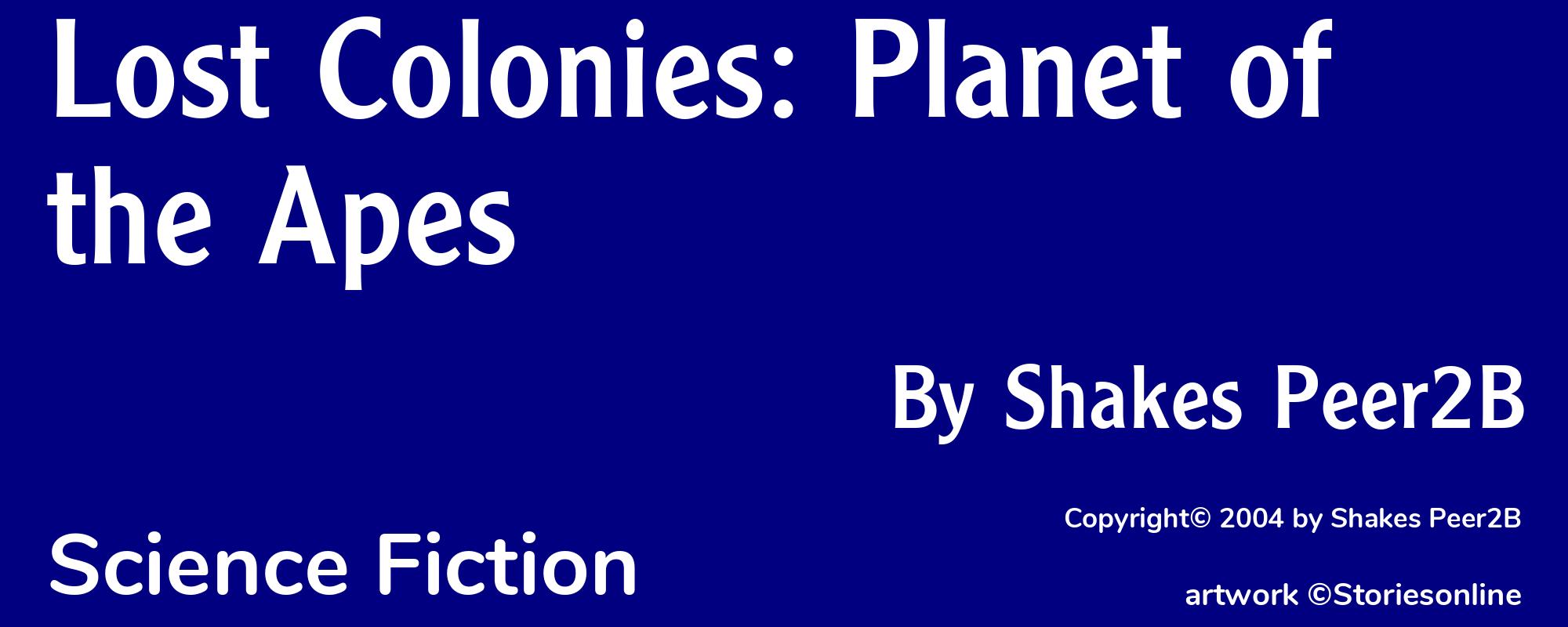 Lost Colonies: Planet of the Apes - Cover